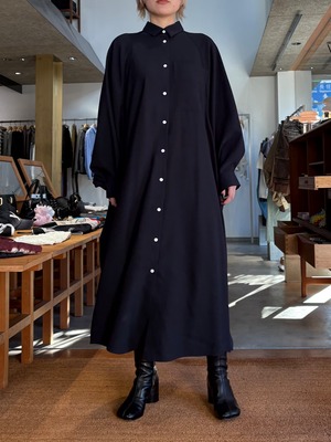 【26SS】ENFOLD エンフォルド / CIRCLE TUCK DRESS / シャツワンピース