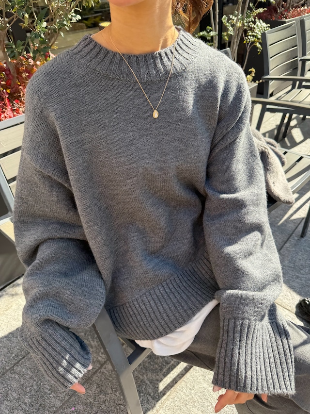 pumpkin knit / gray (即納)