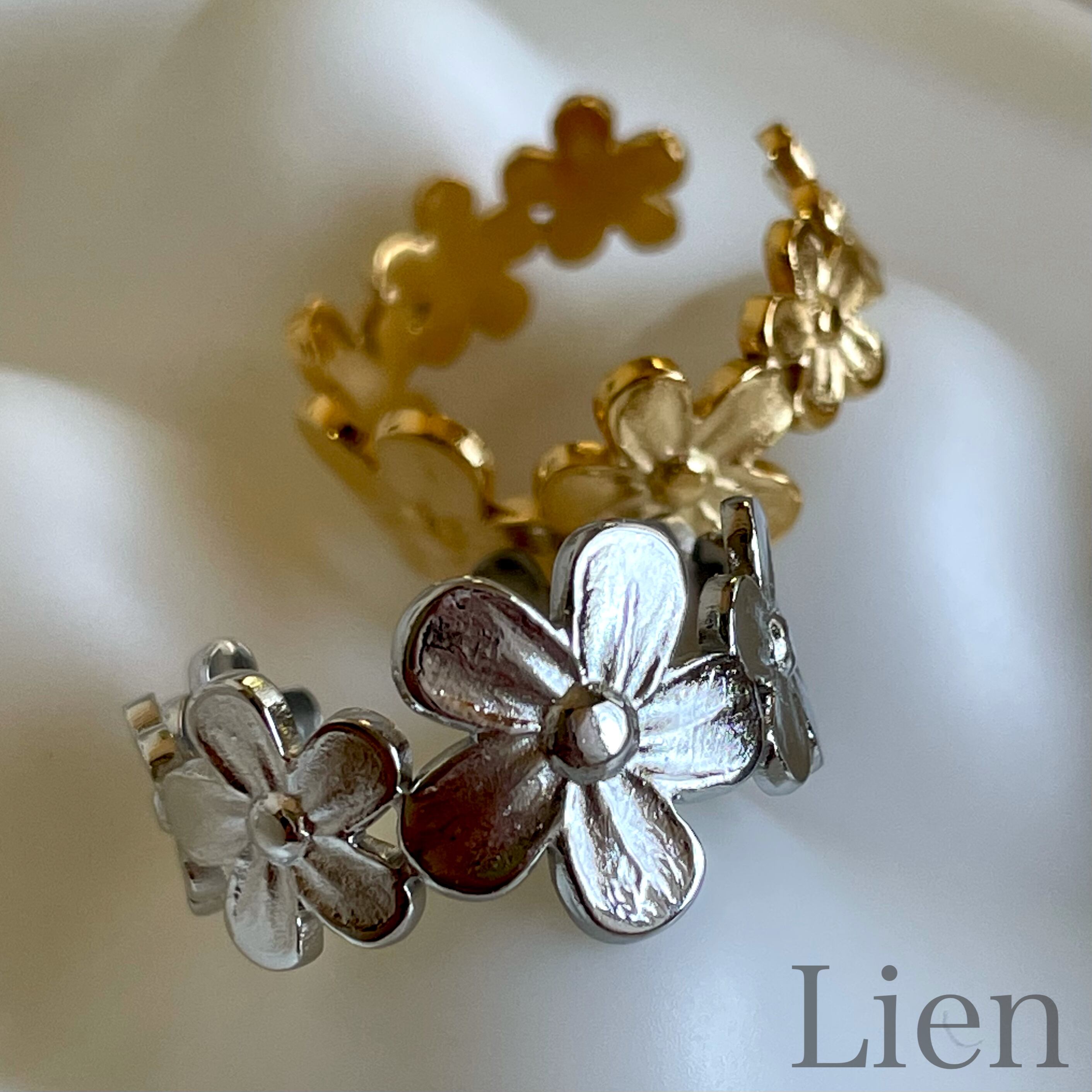 プルメリア フラワー リング サイズフリー 201◇つけっぱなし!OK