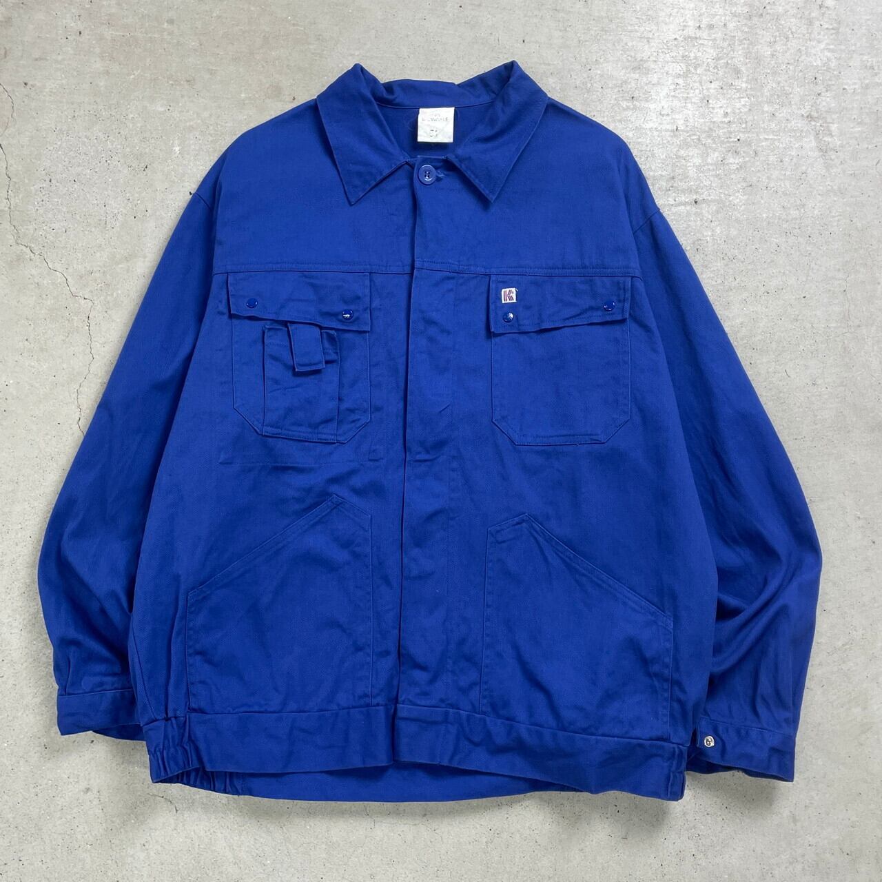 【ヴィンテージ美品】ユーロワークジャケット/インクブルー UNKNOWN ユーロワークジャケット コットンツイル メンズXL相当 古着