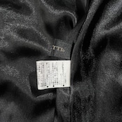 本毛皮 LORITTI ロリッティ 高級 毛皮 ラビット & レッキス ファー コート サイズ L /ブラック系/レディース