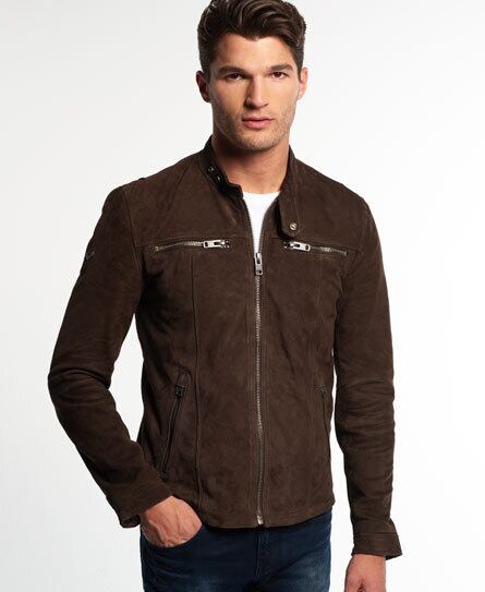 ヤギスエード革・ファスナー付きジャケット Goat Suede Leather Jacket