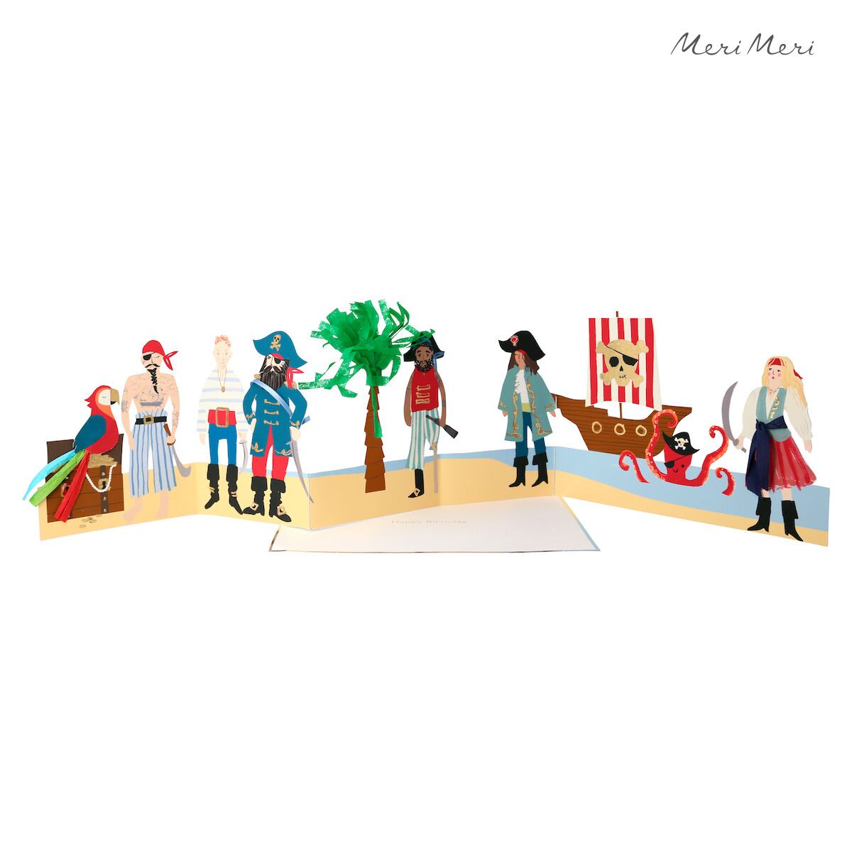 バースデーカード Pirate Concertina Card [Meri Meri] 223533