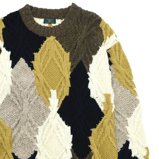 Mulch color big silhouette cable knit