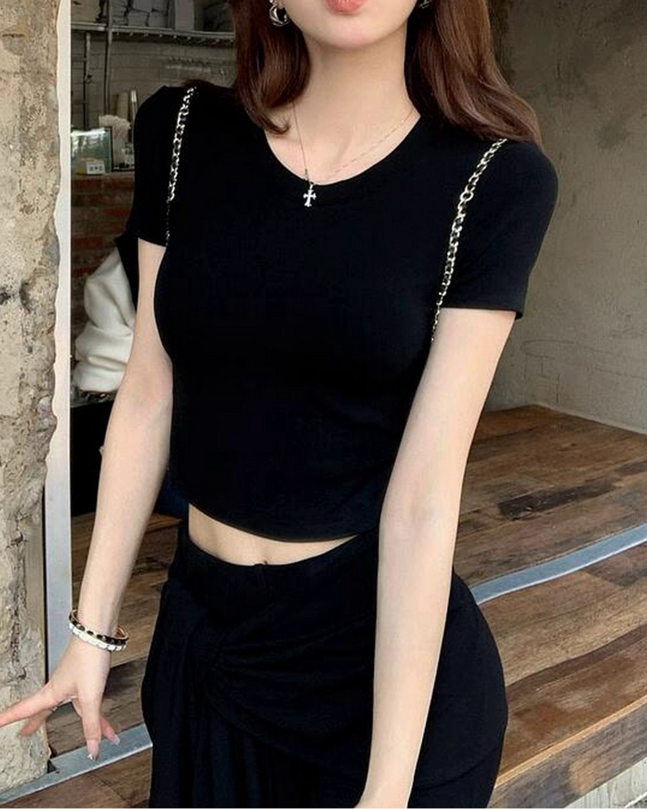 T シャツ &フレアパンツ セットアップ 2color A0265 - 12