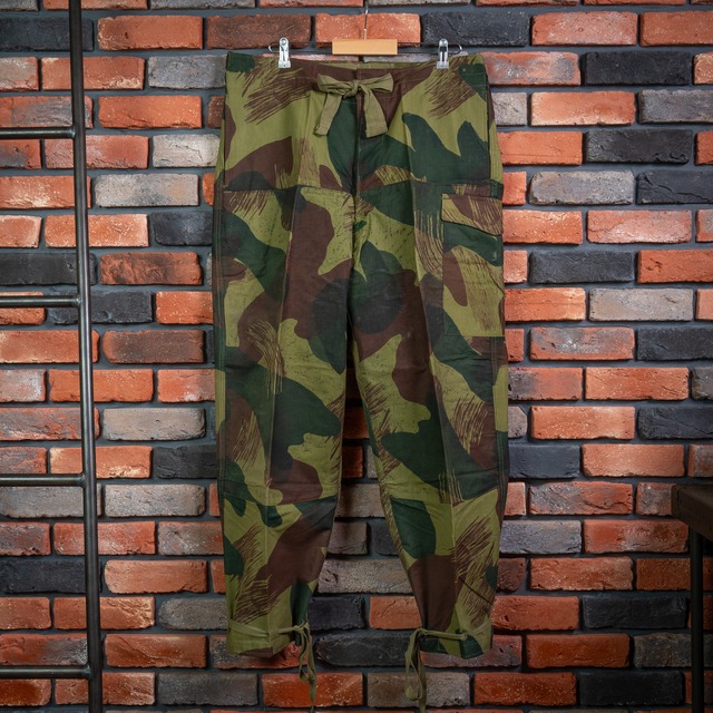 【DEADSTOCK】50's Belgian Army Brushstroke Camouflage Trousers 実物 ベルギー軍 50年代 ブラッシュストロークカモ オーバーパンツ 希少 レア No.6