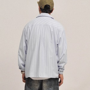 ストライプ レギュラー カラーシャツ A1705