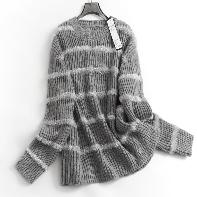 Cozy Striped Knit Sweater TO0828