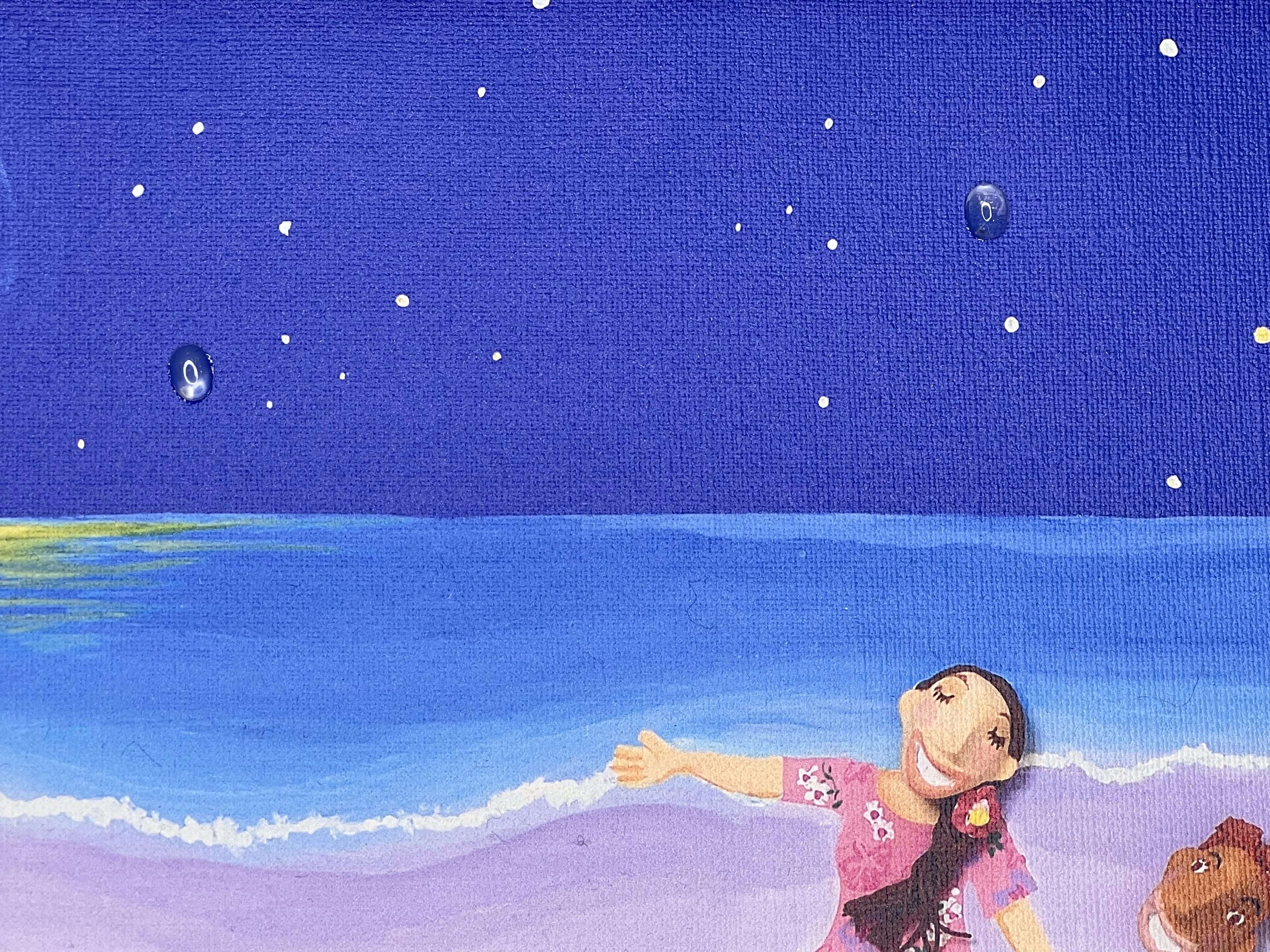 Moonlight party』F4キャンバスプリント(ムーンストーン付き