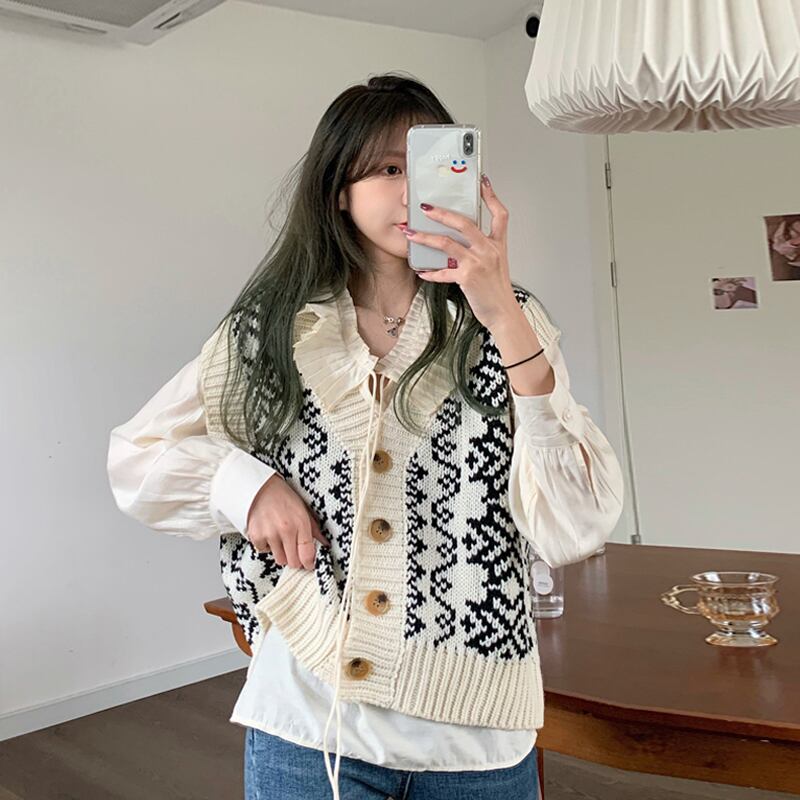 スプリングオータムニットレディースセーター ジャケット 春物 秋物 スーパーモール50666765970