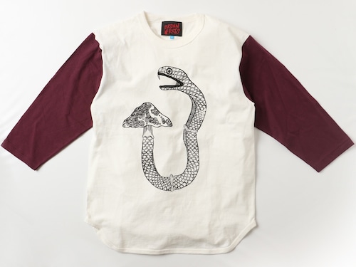 Snake mushroom Sleeves WHITE/BURGUNDY