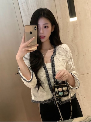 チェーンニットカーディガン