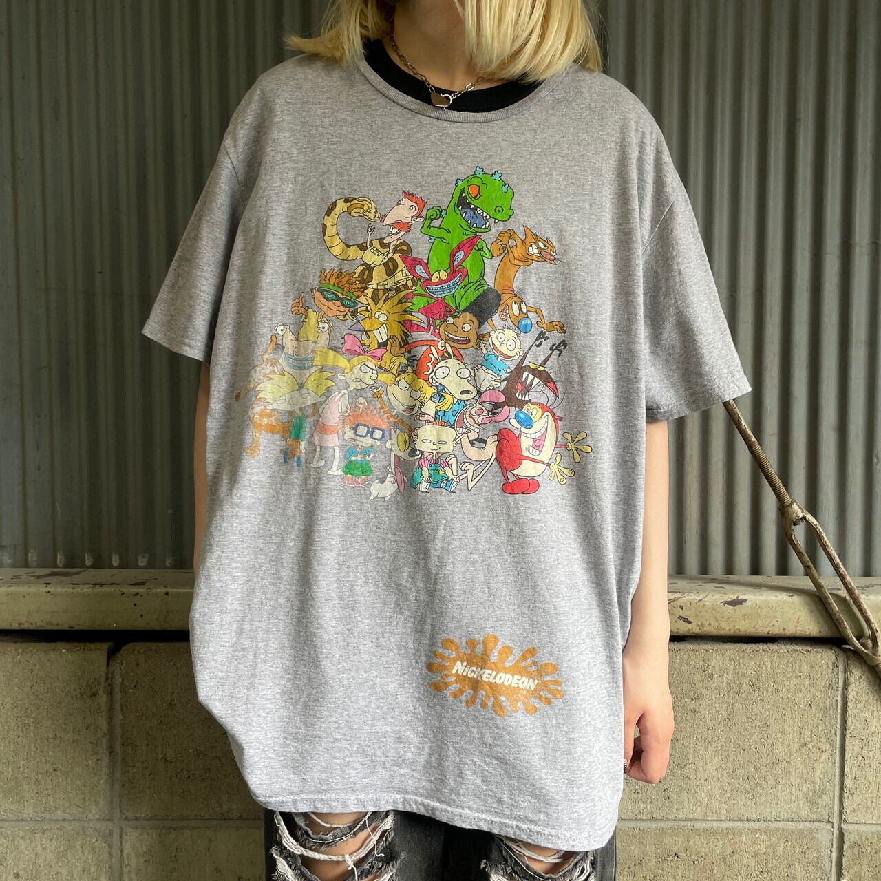 古着 オーバーサイズ Nickelodeon ニコロデオン プリントTシャツ 古着 オーバーサイズ Nickelodeon ニコロデオン プリントTシャツ