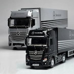 ダイキャストカー メルセデスベンツ アクトロス 1/64 コンテナ トレーラー カーモデル トラック トランスポーター