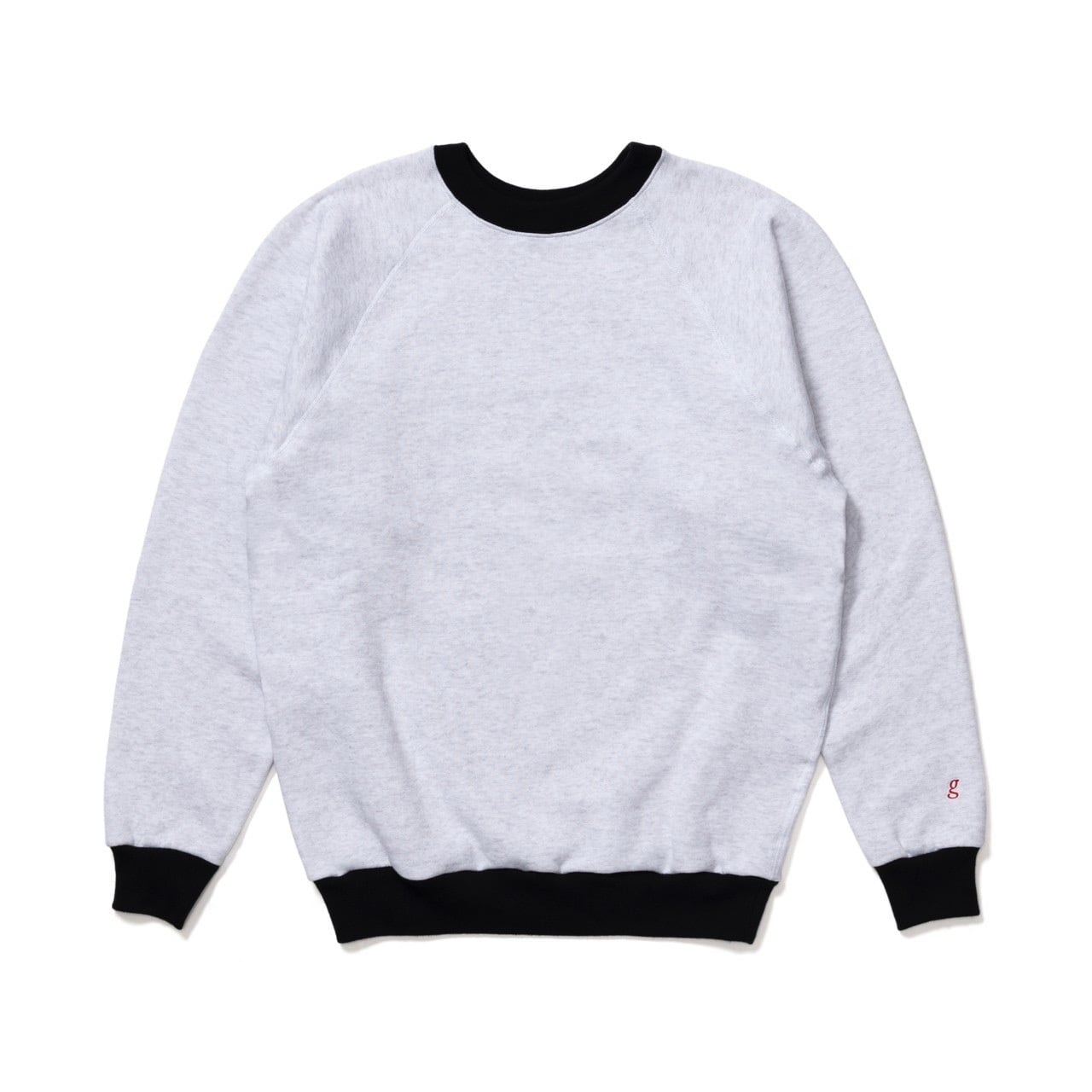 goodness trim crew neck sweat shirtBLACK