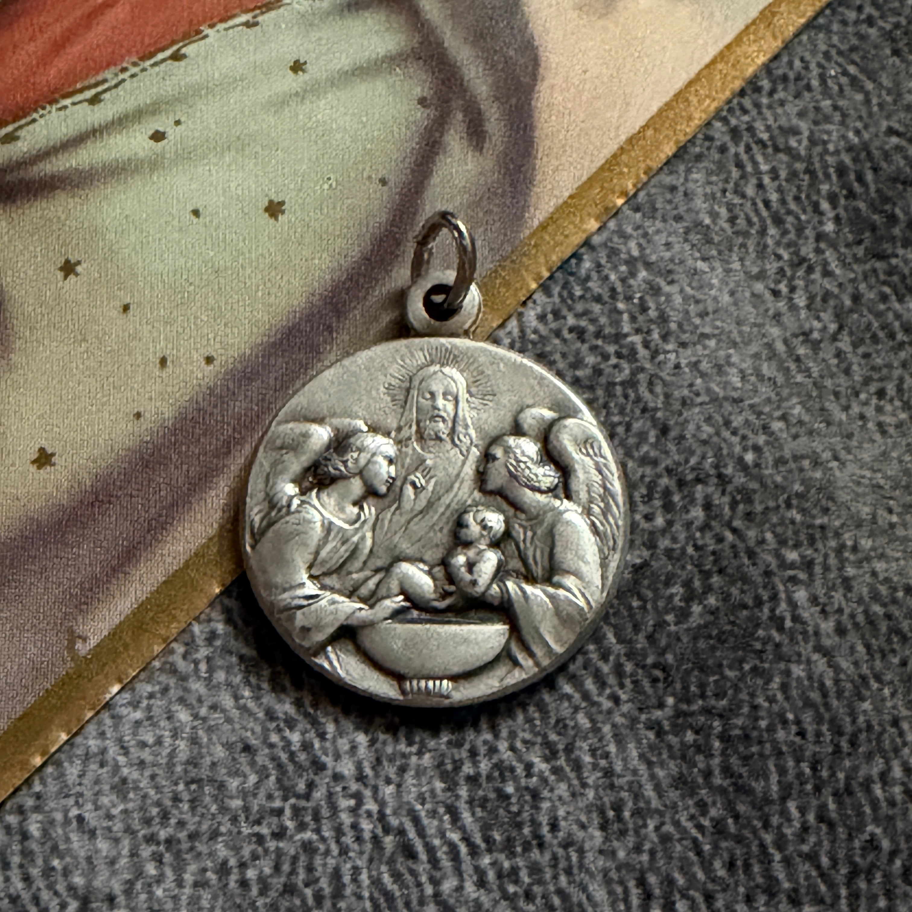 天使 | Antique medaille Mary