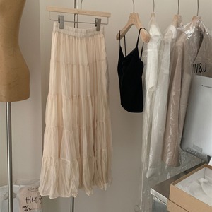 ワッシャー ティアード ロングスカート 10075