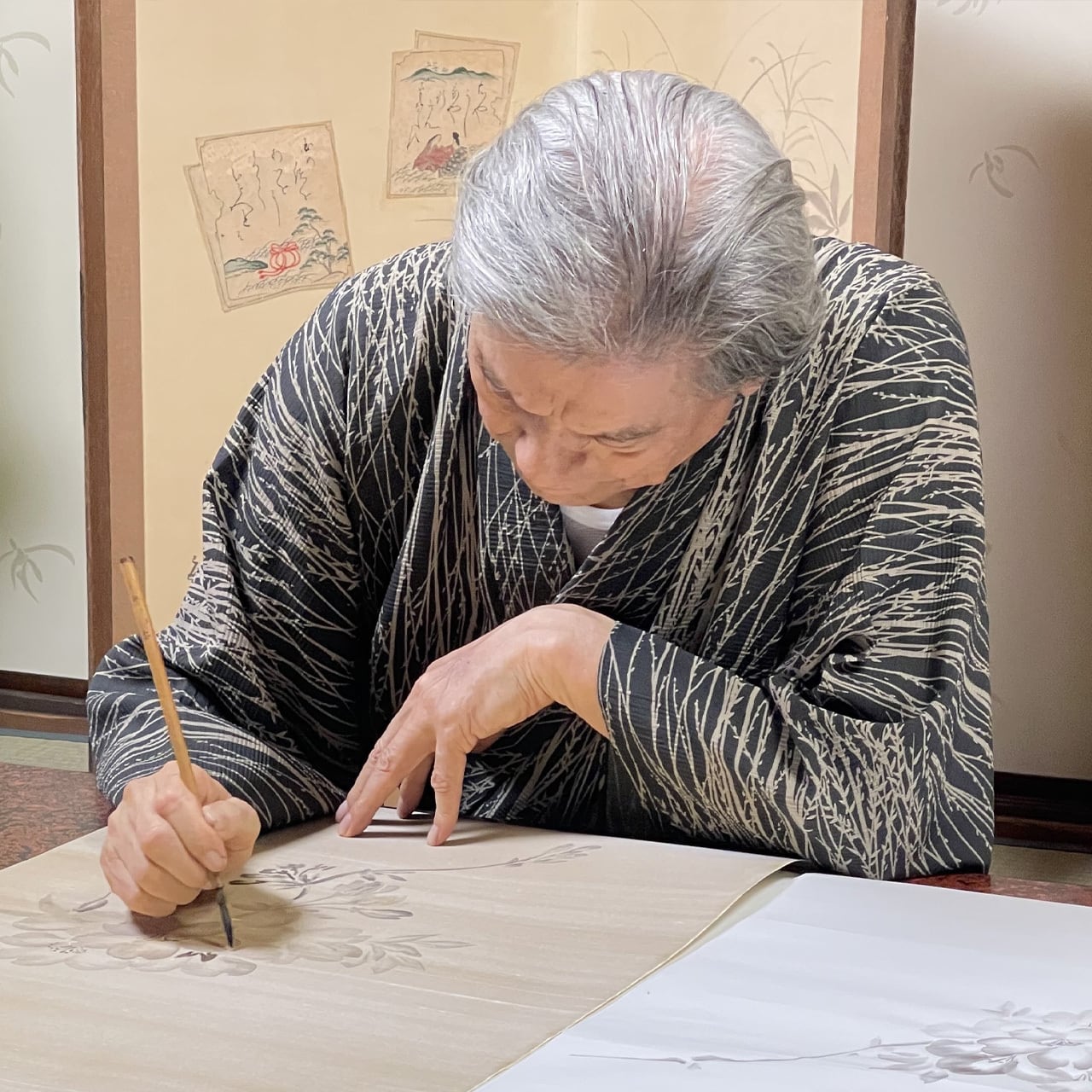 金彩絹紙アートパネル「しだれ桜」 | 伊と幸公式オンラインストア