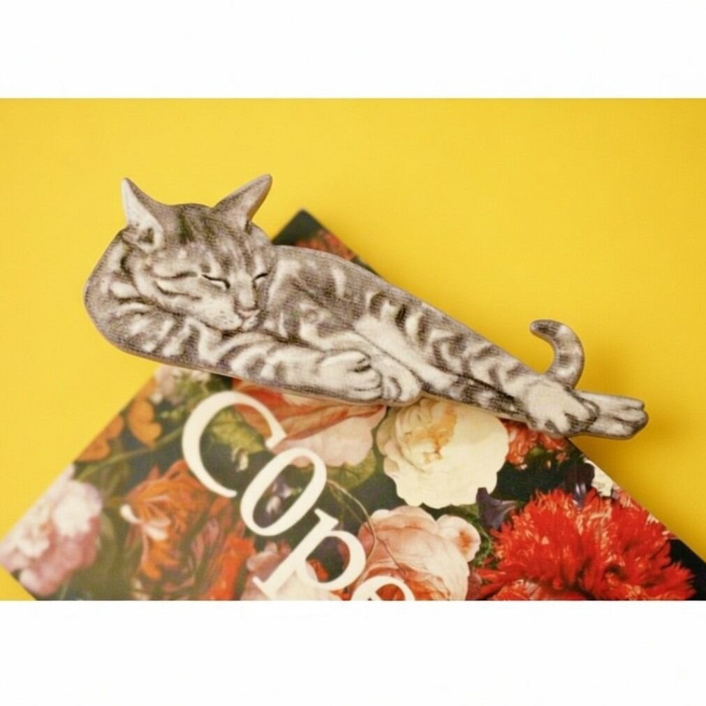 ネコ/にゃんこ猫モチーフのヘアクリップ/前髪用ヘアクリップ/子供用ヘアクリップ送料220円〜C0pernicus