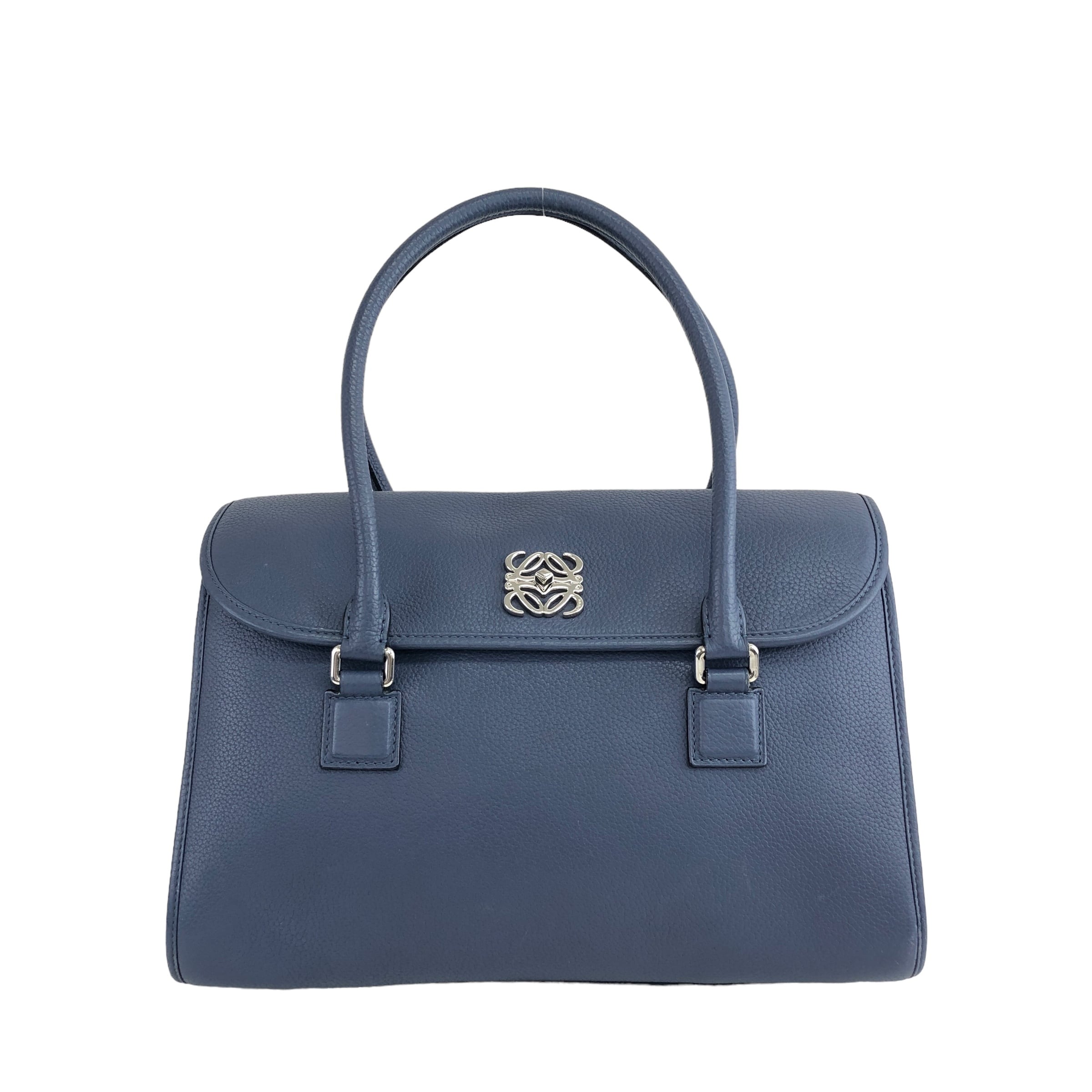 LOEWE ロエベ ターンロック アナグラム アラモ ハンドバッグ ブルー