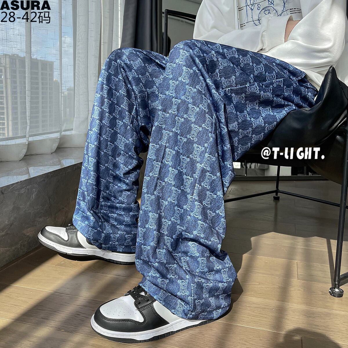 格子柄ルーズオータム ストリート 大きめサイズ 秋物 ASURAプラスサイズメンズ98222180785