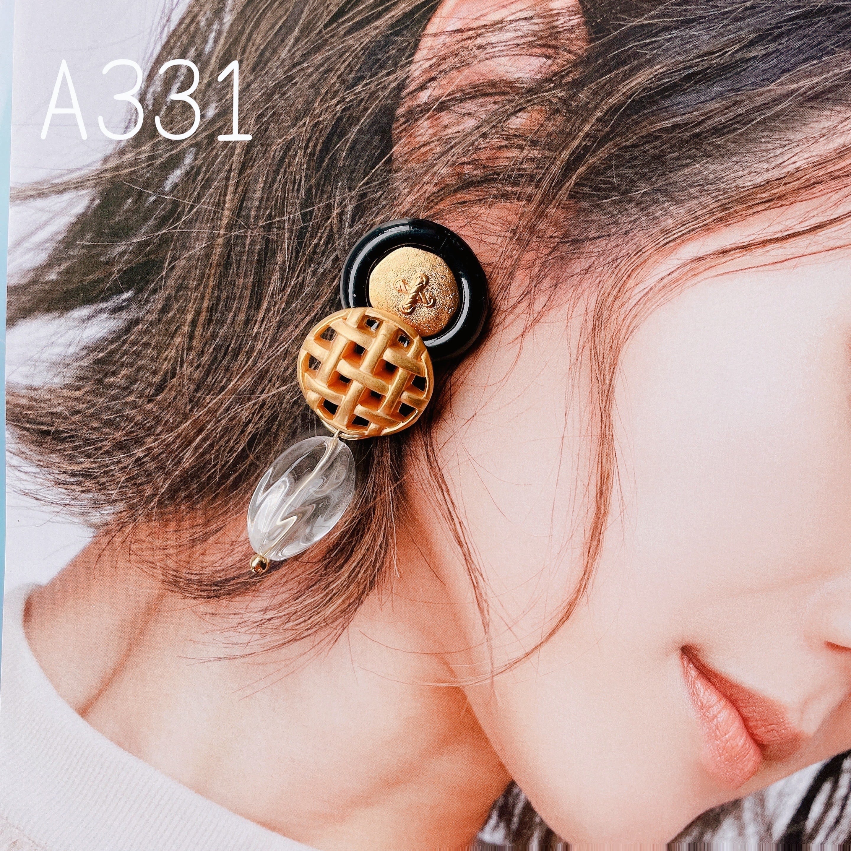 698.再販バロック不揃いパール揺れてかわいいイヤーカフ2個セットシンプル