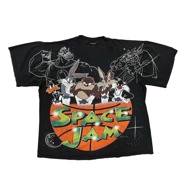 LOONEY TUNES SPACE JAM ALL OVER PRINT TEE FIT LIKE XL