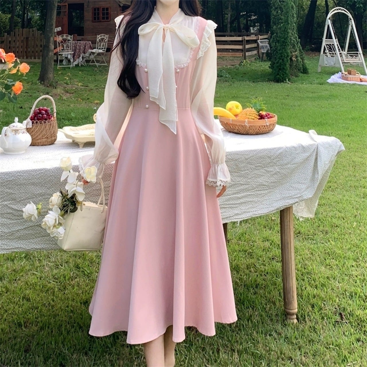 【S-4XL】フェアリーりぼん ワンピース