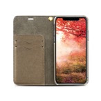 秋桜 - 和風 帯無 手帳型iPhoneケース
