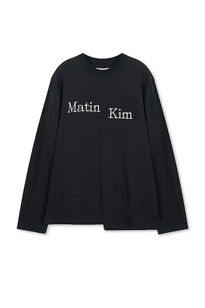 [Matin Kim] ASYMMETRIC LOGO TOP IN BLACK 正規品 韓国ブランド 韓国通販 韓国代行 韓国ファッション マーティンキム matinkim 日本 店舗