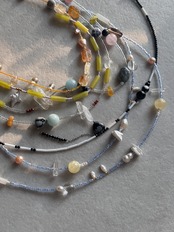 Orange & Drop Beads Necklace［BZN37］