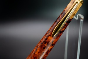 【朱色の銘木】 本花梨紅白 極上 gold MP