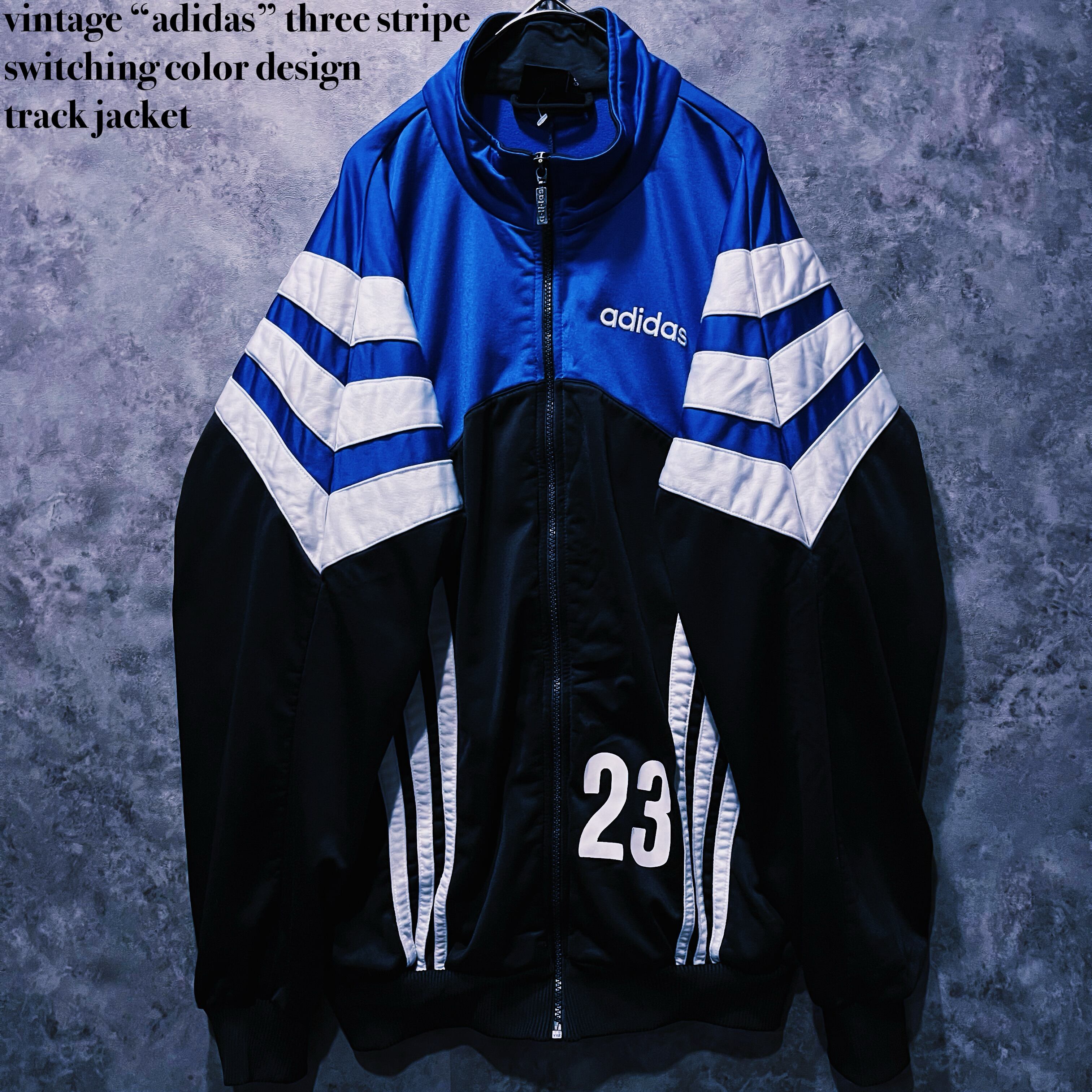 【doppio】vintage “adidas” three stripe switching color design track jacket