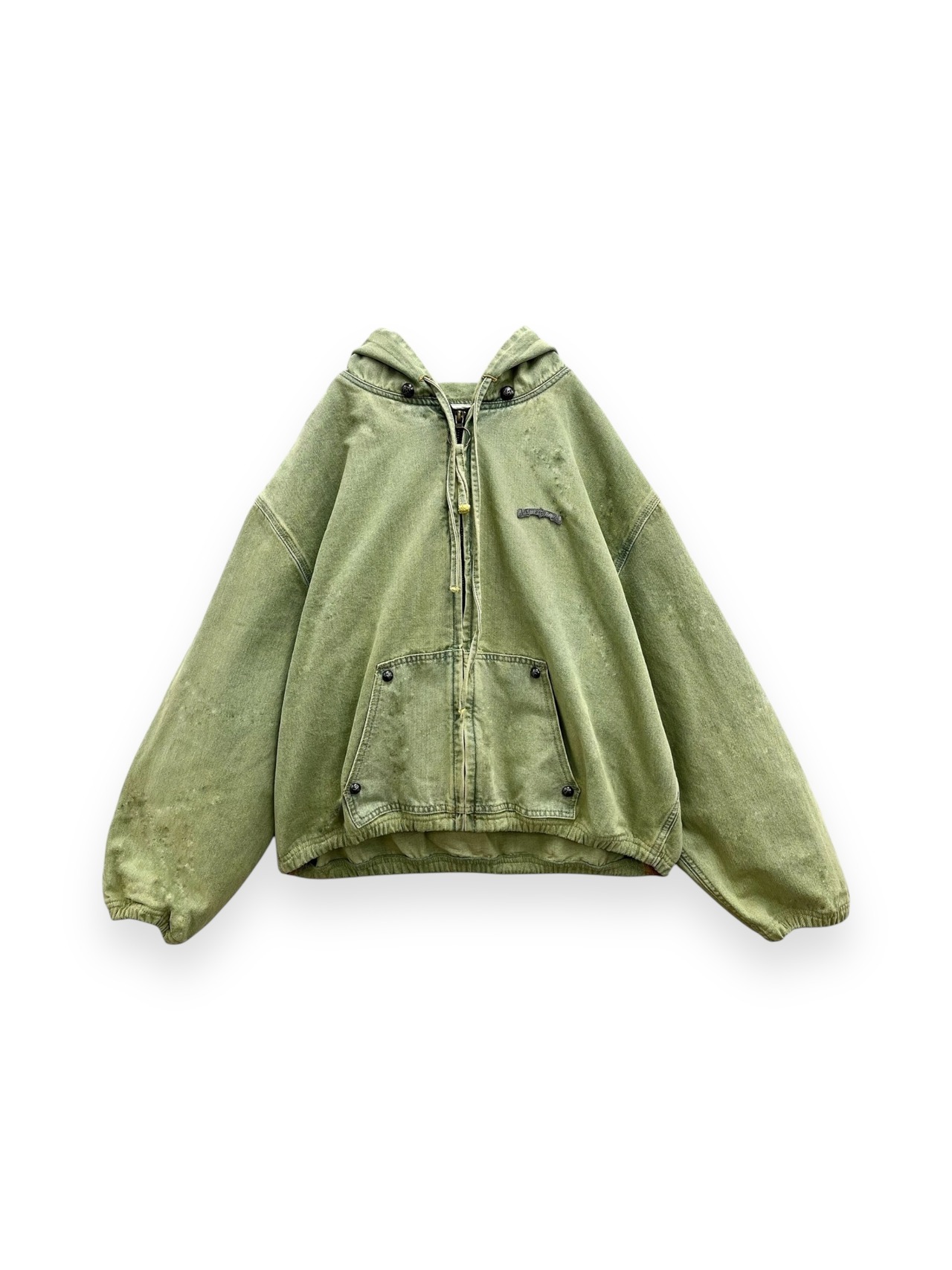 【LOVE KILLER】studs plate zip up denim hoodie