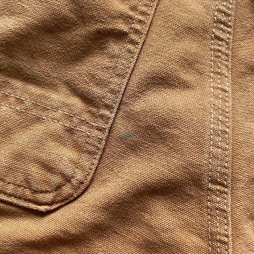 10s USA製 ブラウン ダブルニー Carhartt B01 28×30 詳細写真18