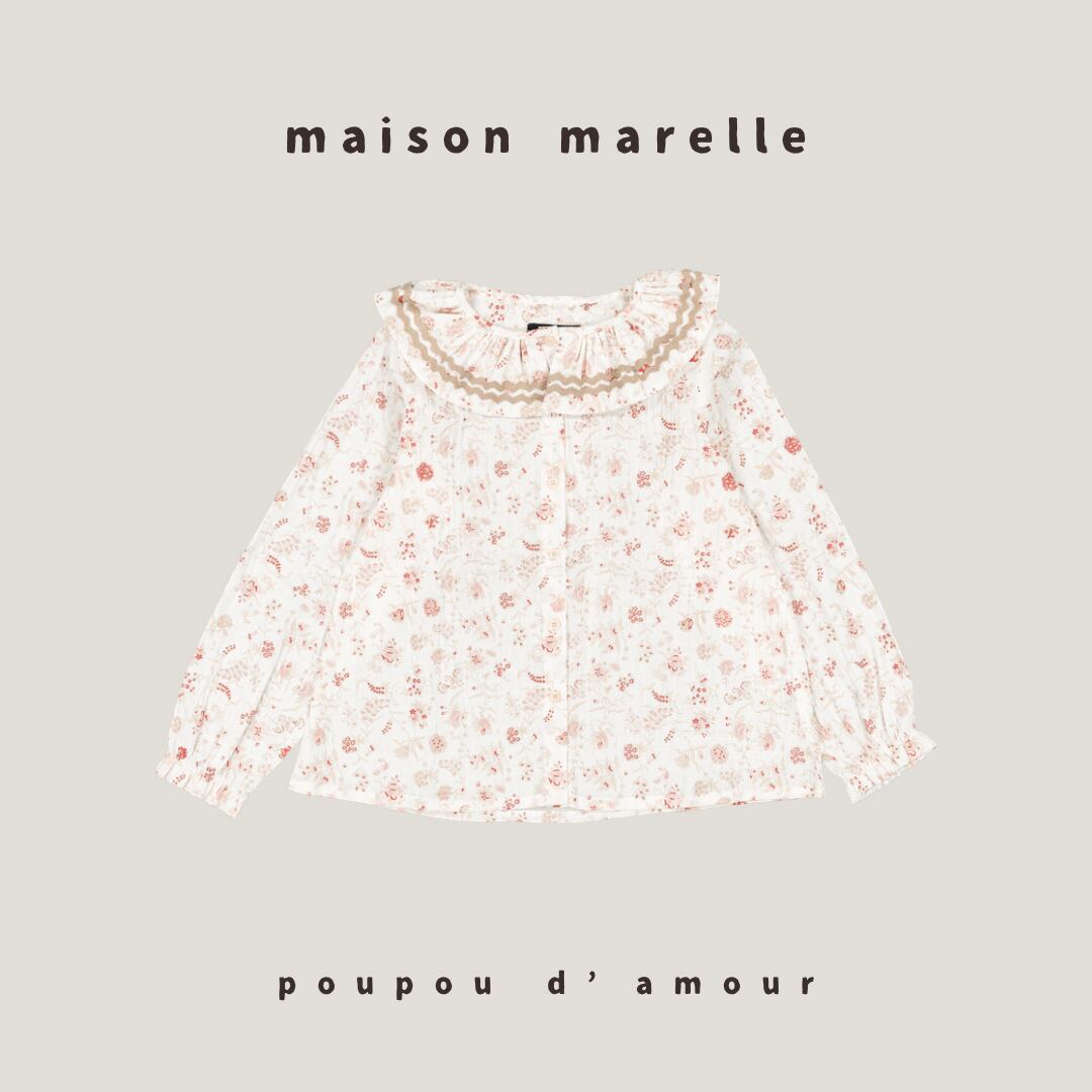 6Y〜12Y 送料無料【予約】maison marelle|Blouse MAESTRIA - dusty florals (11月上旬以降入荷予定)