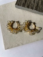 clear beads frill hoop pierce