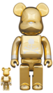 メディコム BE@RBRICK ベアブリック 100% & 400% マスターマインド ジャパン ゴールド 未開封 ４号店商品