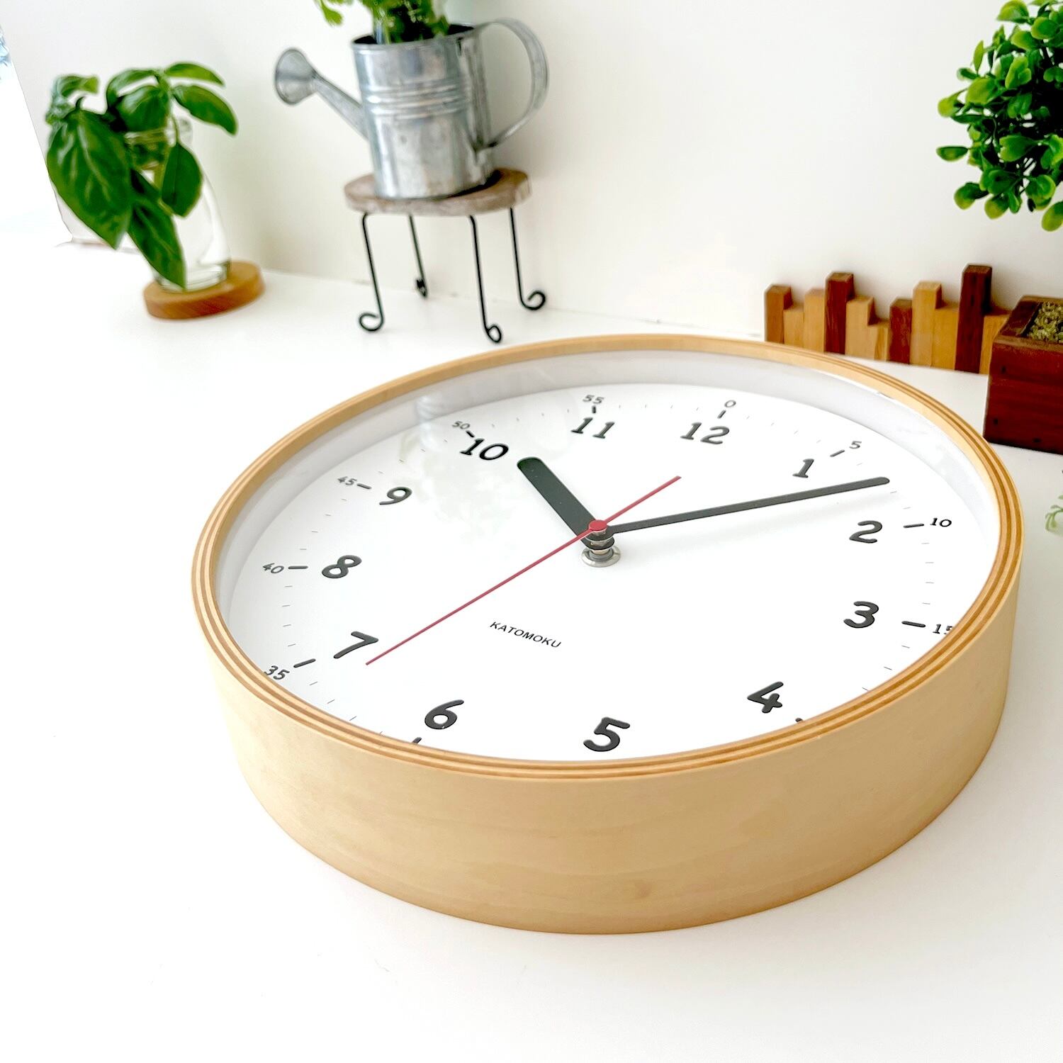 KATOMOKU plywood clock 10 ナチュラル km-76NA 掛け時計 | 加藤木工