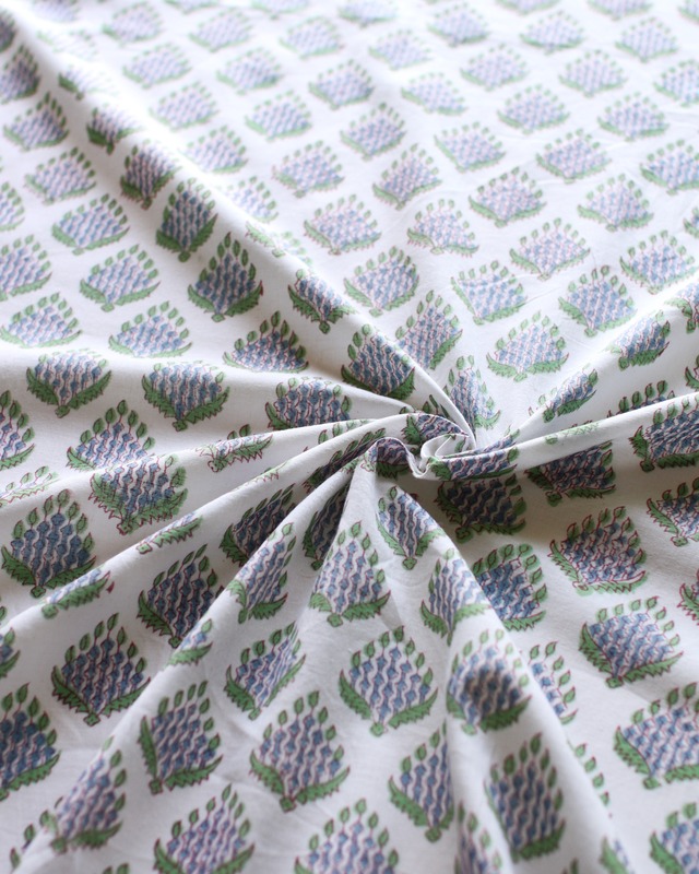 Block print FABRIC. <Water bunch>