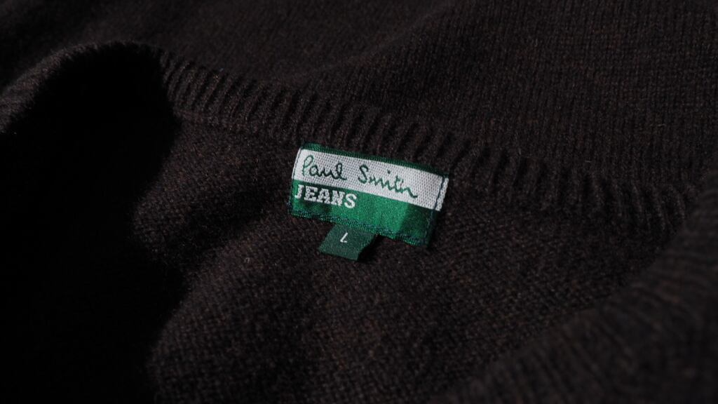 Paul Smith rainbow border design wool knit vest