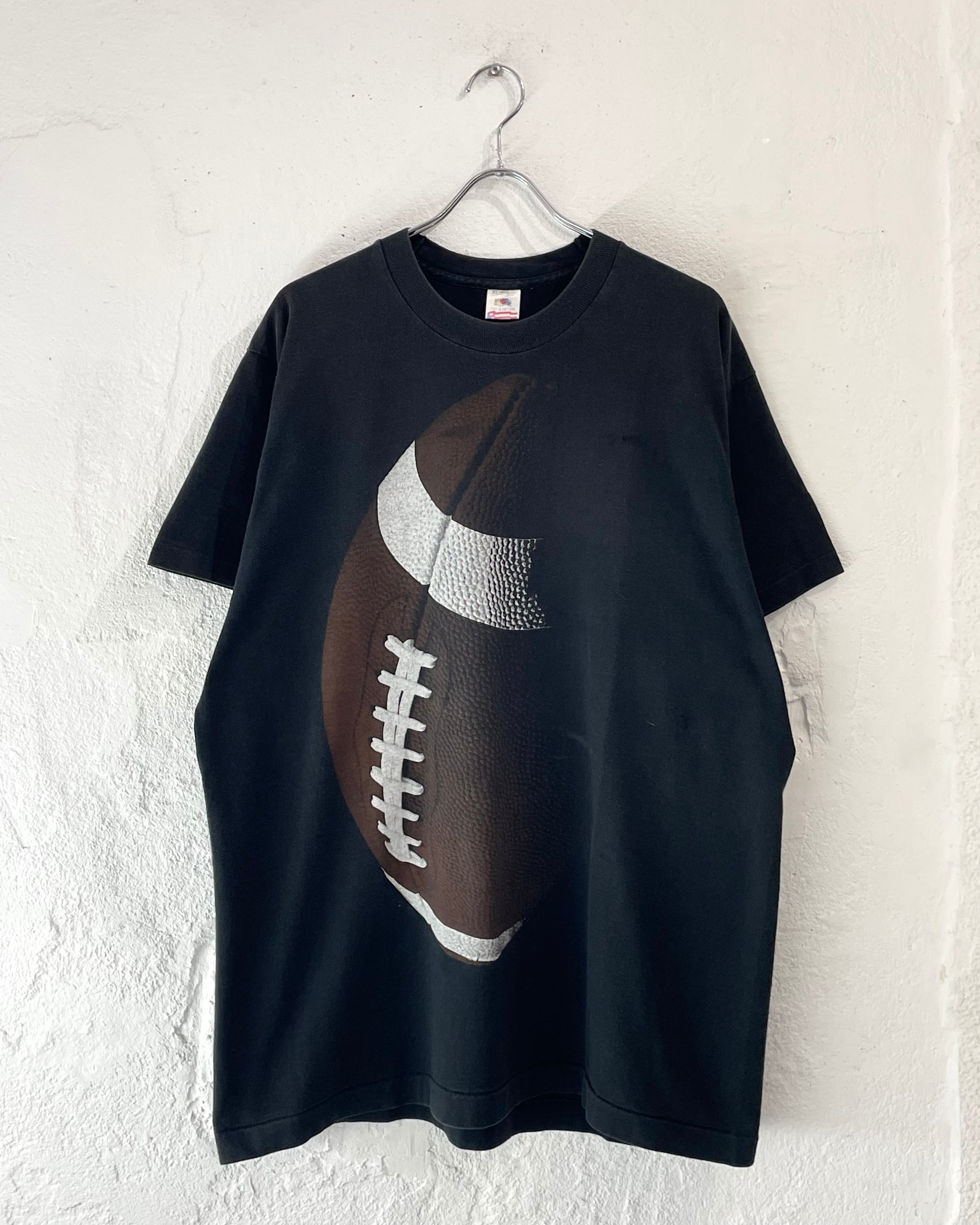 90s FRUIT OF THE LOOM "American Football" S/S Print Tee USA製