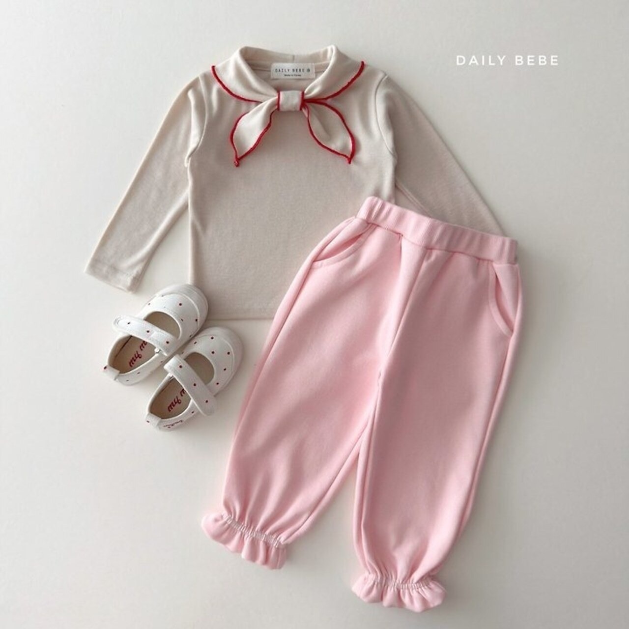 韓国子供服 / 26Autumn / 〖取寄〗DAILYBEBE / フリルジョガーパンツ / キッズ服 / ジュニア服 / 秋服 *XS~JL*