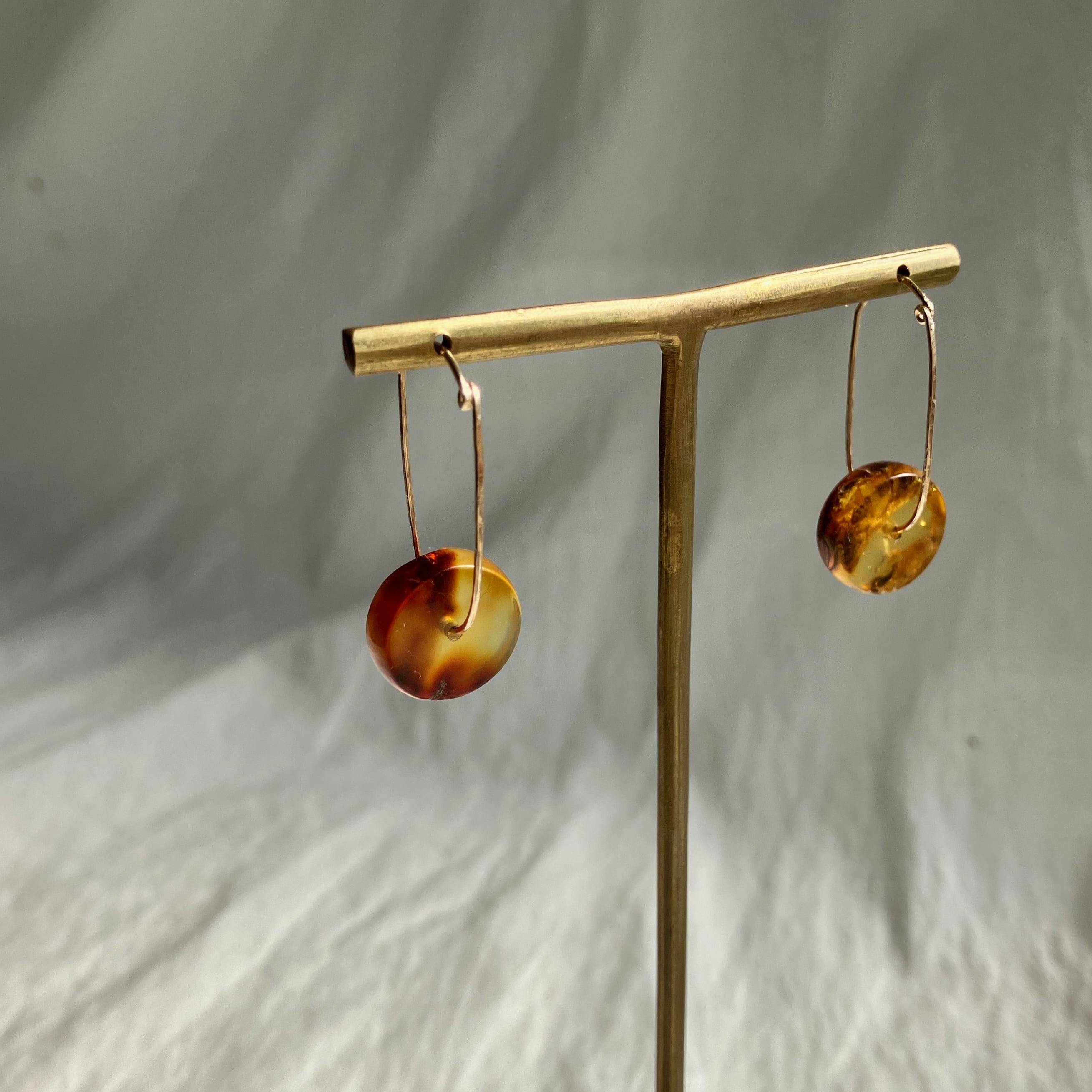 round glasses 丸メガネ K14gfクリップフックピアス | simon