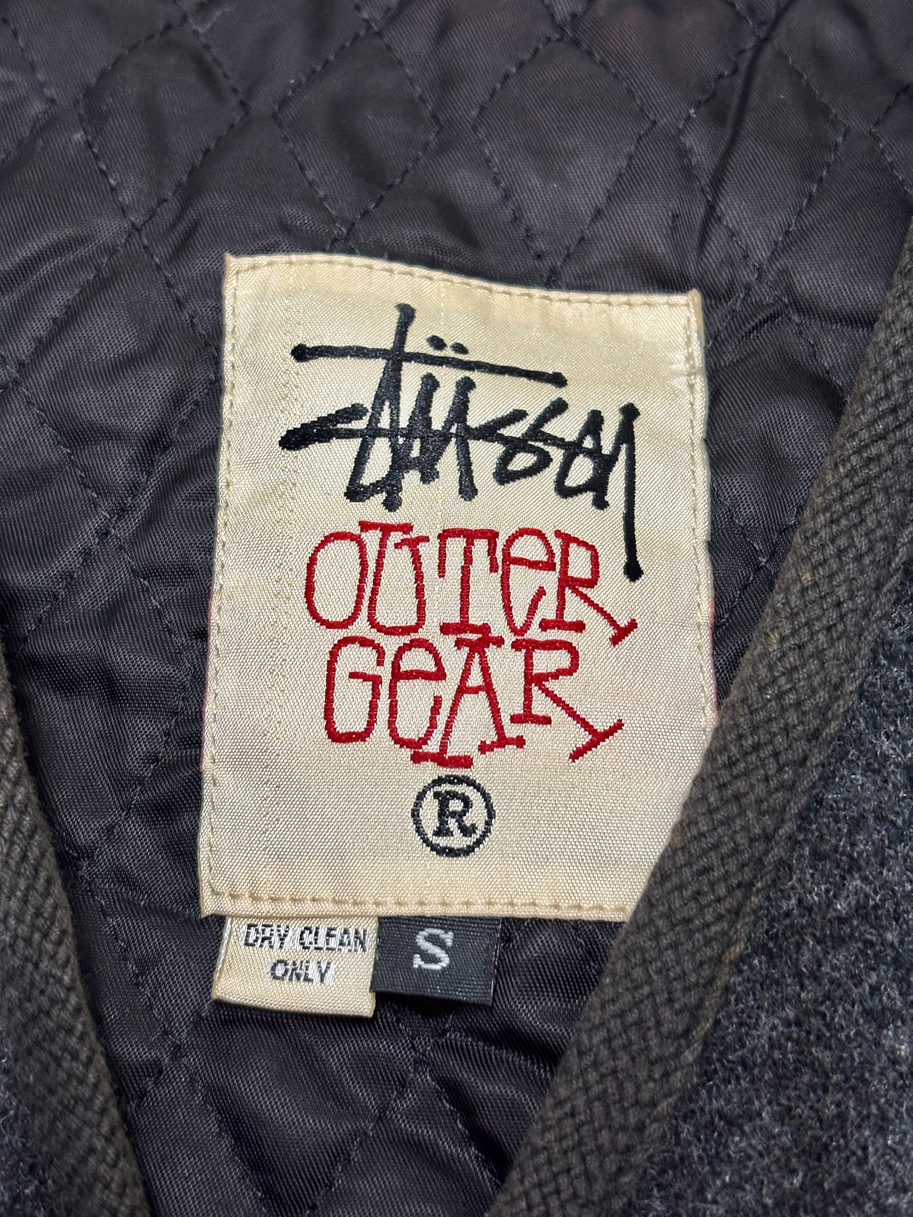 90s OLD STUSSY/OUTER GEAR/Wool Vest/USA製/白タグ/S(M-L相当)/ウ
