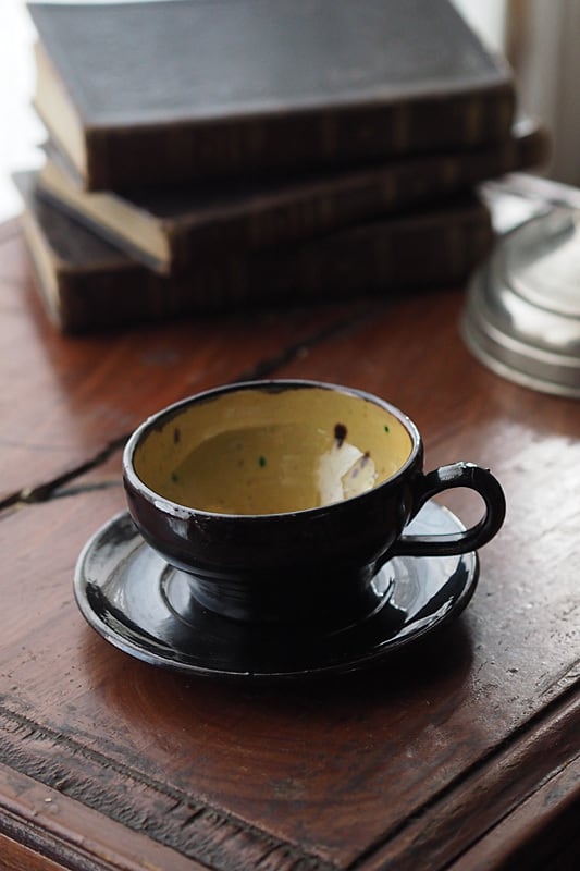 深みの黒 カップ&ソーサーセット-antique cup & saucer set