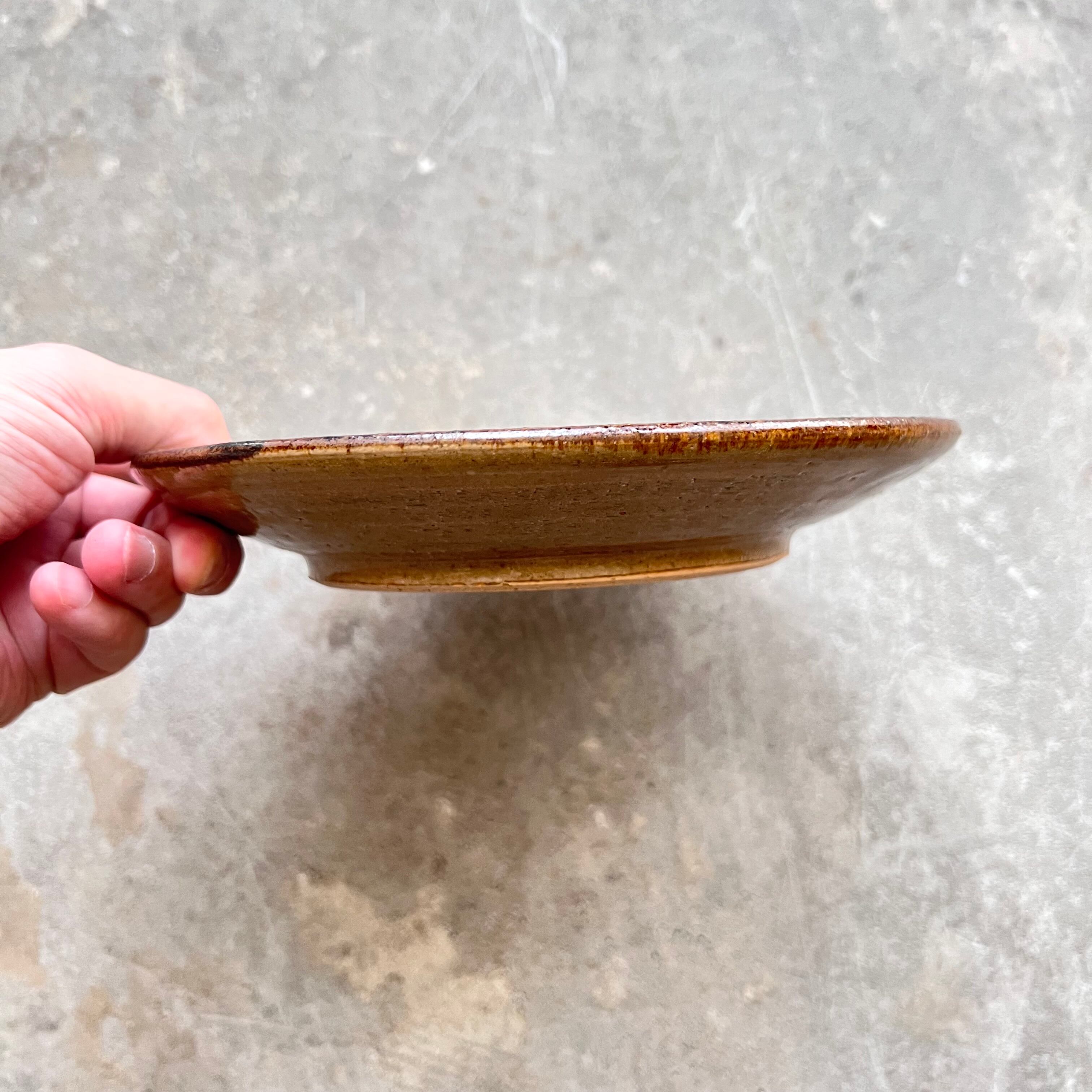 遠藤 太郎 - 7寸皿（二彩・緑） | Nagi