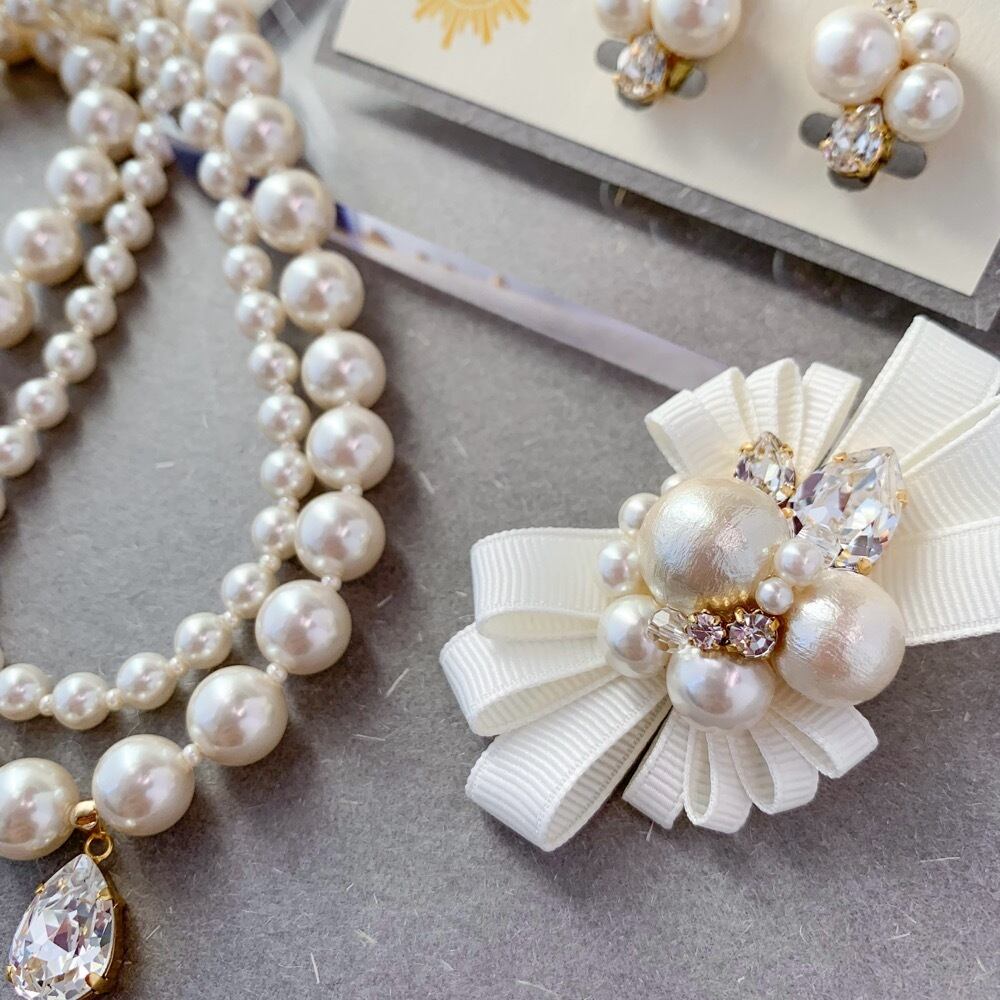 ブローチ パール フォーマル 結婚式 卒業 入学 七五三 お宮参り ガラス