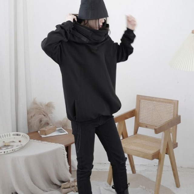 オフタートル ハイネック トレーナー スウェット パーカー フーディ フード ベルト ポケット 長袖 無地 オーバーサイズ ルーズフィット ブラック 黒 韓国 レディース メンズ ユニセックス カジュアル ストリート モード お支払い後日以内に発送 Top3 Garcons オフタートル ハイネック トレーナー スウェット パーカー フーディ フード ベルト ポケット 長袖 無地 オーバーサイズ ルーズフィット ブラック 黒 韓国 レディース メンズ ユニセックス カジュアル ストリート モード お支払い後日以内に発送 Top3 Garcons