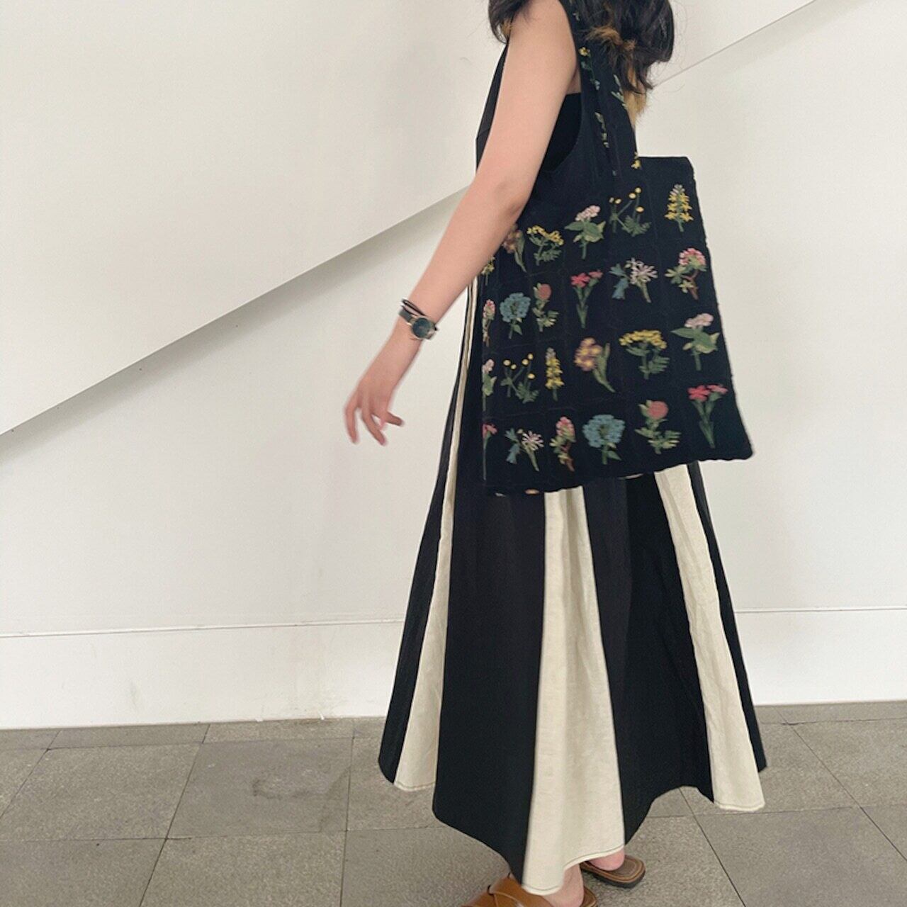 PourToiレトロ花と植物園ショルダーバッグ